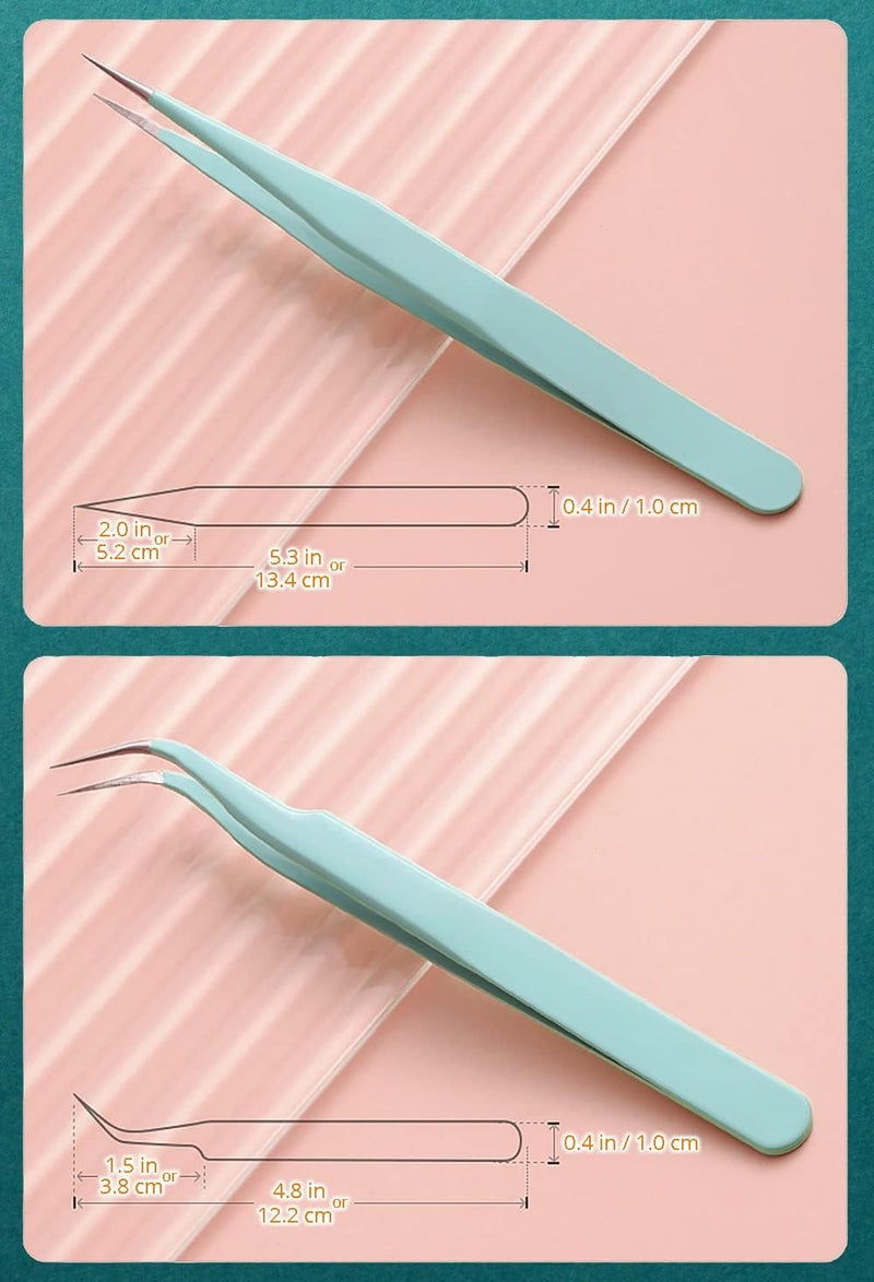 Arvakr 2 Pieces Sticker Tweezers, Cute Craft Tweezers for Stickers, Scrapbooking, Vinyl, Lashes, Electronics, Purple - Image 5